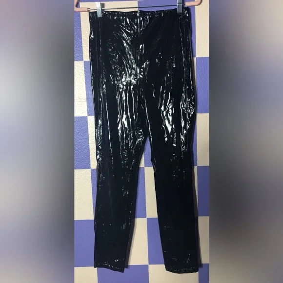 NWOT Blank NYC x Revolve Bang Patent High Rise Leggings in Shiny Black - Size 28 - Picture 3 of 6